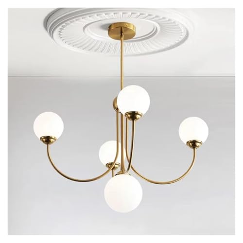 Lustre en verre vintage tricolore et suspension de plafond pour décoration maison