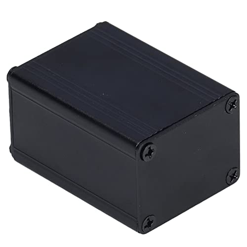 Fictory Scatola in alluminio Fictory Scatola Elettrica Scatola di giunzione Impermeabile Scatola di Giunzione per progetti fai da te Design Integrato Finitura Nera Adatta per Esterni 20x15x10cm