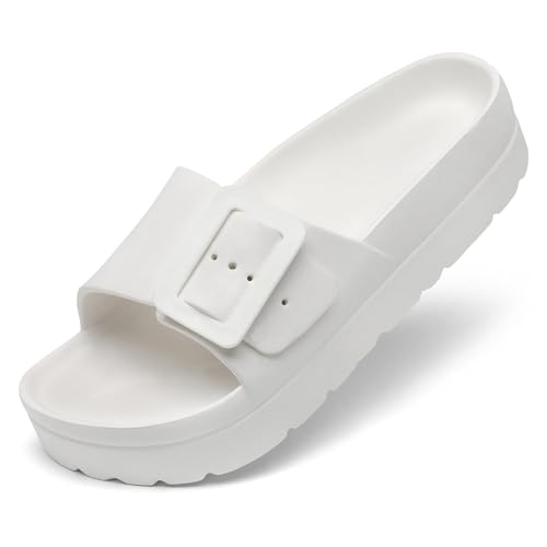 Image of TIKVAW Women's Platform & Wedge Sandals with Arch Support for Woman Slides Comfort Lightweight Outdoor Slippers Ultra Cushion
