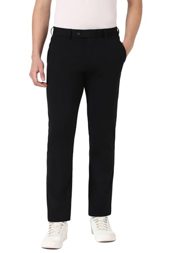 Image of Peter England Men's Mid Rise Slim Work Utility Pants