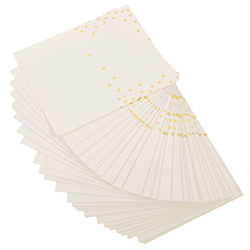 Alipis 50pcs Elegant Gold Dot Table Name Cards for Meal Choice Place Cards Seating for Wedding Banquets