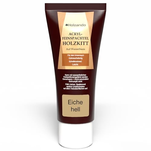 Masilla de madera acrílica fina para madera, OSB y paredes de roble claro 40, tubo de 250 g