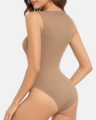 Image of MANGOPOP Women's Round Neck Short Sleeve T Shirts Basic Bodysuits