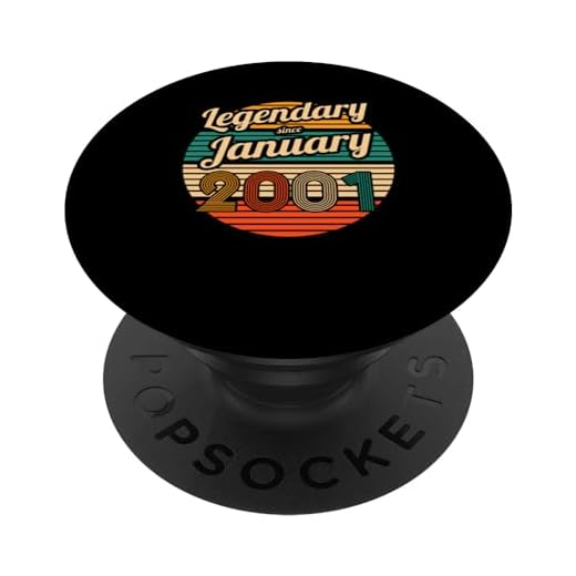 Legendario desde enero de 2001 23 cumpleaños hombres PopSockets PopGrip Intercambiable