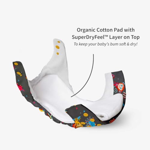 Image of SuperBottoms Cloth Diapers for babies -3 UNO Waterproof Outers - New Version | Reusable Cloth diapers for babies from 3M to 3Y with 3 reusable UNO Shells & 1 stay dry insert