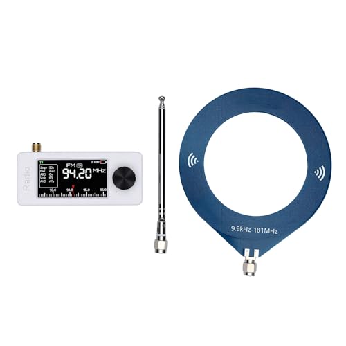 Récepteur radio toutes bandes AM FM LSB avec écran IPS 1,9 pouces et batterie intégrée