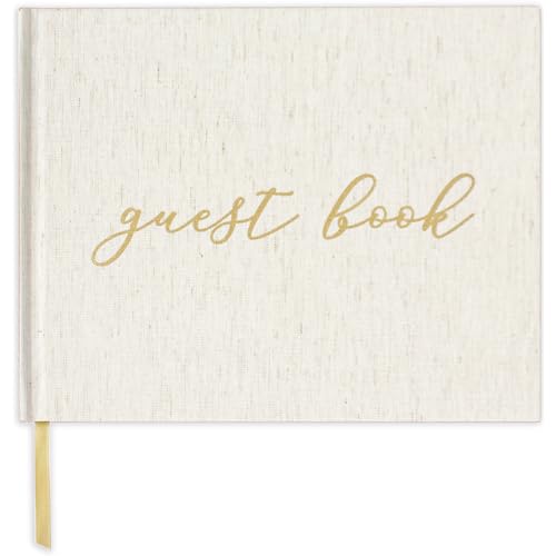 Livre d'or de mariage bloom daily planners en lin 120 pages 17,8x22,9 cm