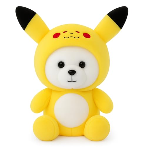 PREEKS RETAILERS Yellow Hoodiee Bear Soft Toy for Kids – Cute Plush Teddy Stuffed Animal in Hoodie | Adorable Cuddly Bear Plushie Gift for Girls & Boys, 45 cm