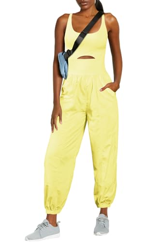 ReachMe Womens One Piece Workout Jumpsuits Summer Althetic Romper Going