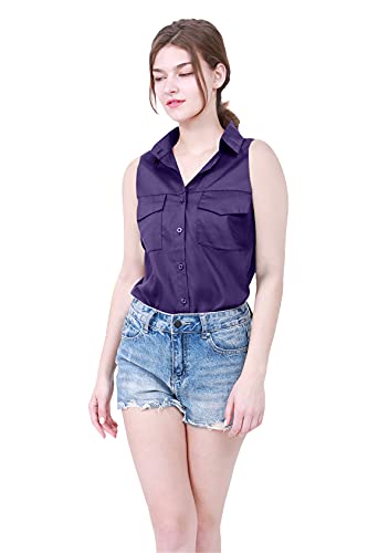 EFOFEI Camicia Senza Maniche Casual da Donna
