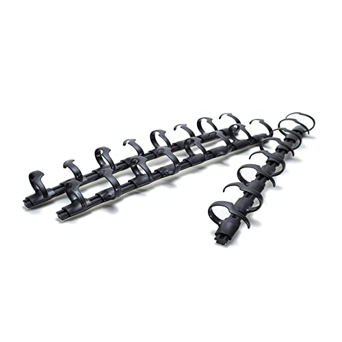 Kenson 3 Pack Rib Under Desk Cable Management Wire Cord Tidy Organizer for Office Computer Desk, Home TV, Kitchen - Complete with Adhesive Strip Tape