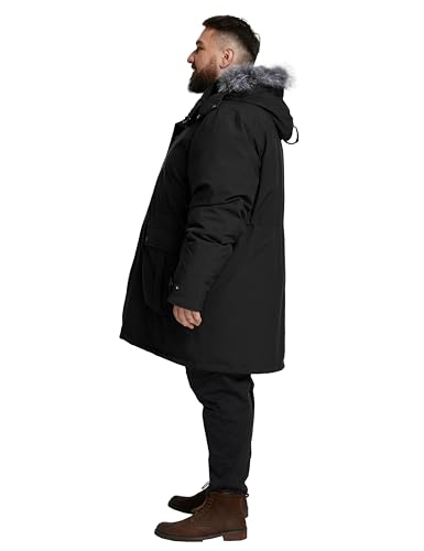 Image of wantdo Men's Big and Tall Winter Coat Parka Jacket with Removable Hood
