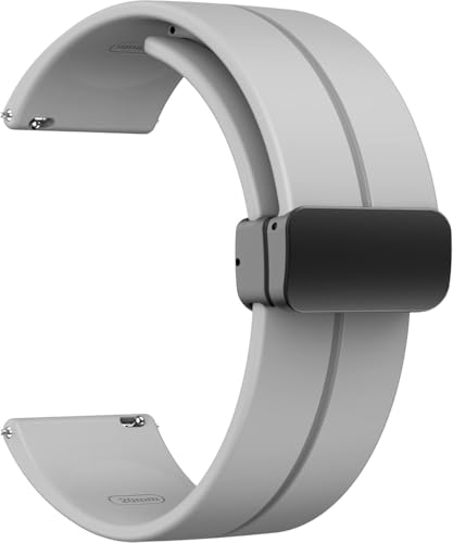 Image of INEFABLE 20mm Watch Straps With Folding Magnetic Lock Compatible With Amazfit GTS 2 Mini /Amazfit Bip /Pro /Lite /Bip S /GTR /Galaxy Watch 4 /Watch 5 & All 20mm Watches