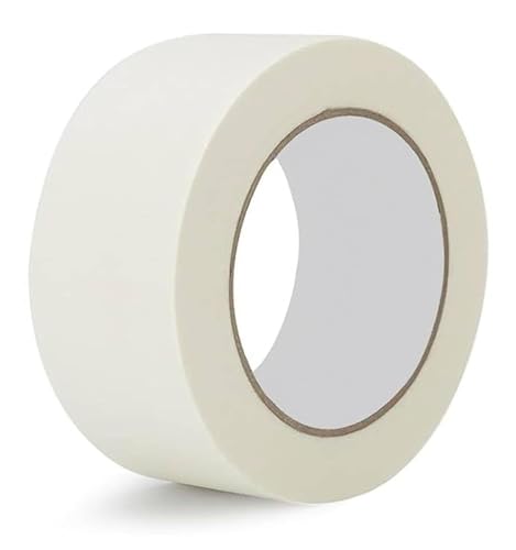 ECVV Premium Masking Tape 1 Roll 2 Inch X 20 Yards General Purpose Paper Tape For Painting Labeling Marking Gardening Packaging Artworks Schools Office Garage Factory Industrial Uses