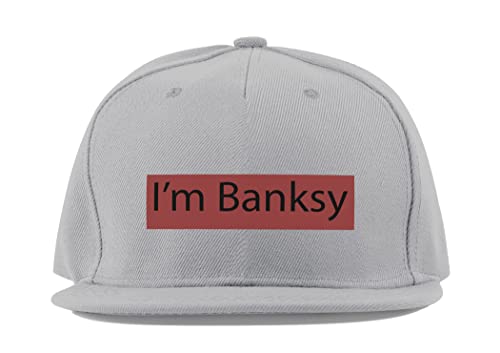 Casquette Banksy street artist en coton de qualité supérieure gris à visière plate rigide