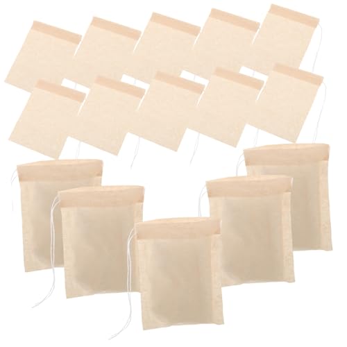 SMASOLO 100個 使い捨てティーフィルターバッグ 紐付き無漂紙製 フィルター袋 茶葉 漢方薬 コーヒー用 小型軽量 携帯便利 簡単密閉可能
