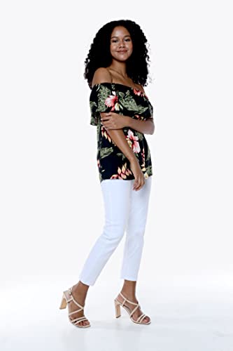 Image of Family Matching Hawaiian Clothes, Black Rafelsia | Lightweight 100% rayon • Family matching outfits • Beach vacations • Luaus • Cruises • Family photos