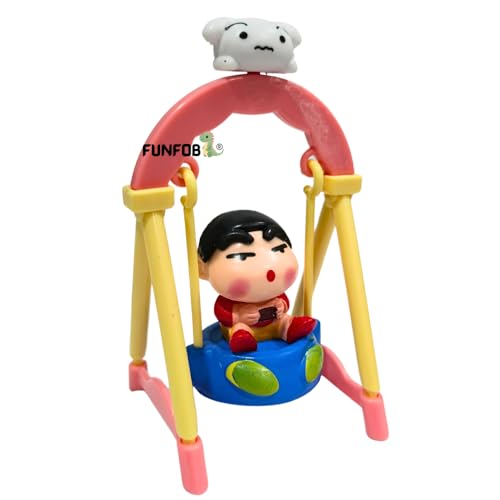 Image of FUNFOB Shinchan Action Figure Height-10cm | Shin chan Figurine Cartoon Figures Toys for Boys & Girls PVC Multicolour | Swing - Holding Game