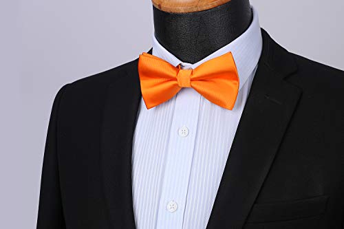 Image of HISDERN Bow Ties for Men Pretied Bowties Classic Formal Business Bow Tie Adjustable Tuxedo Bowtie for Wedding Party