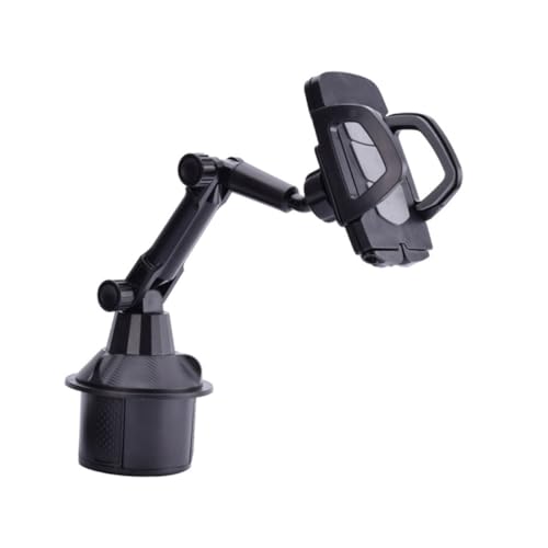 GARVALON Supporto Auto per Telefono e Portabicchiere Regolabile in Fibra di Carbonio con Rotazione Staffa per Smartphone Compatibile con Auto Duratura e Facile da Installare Grigio