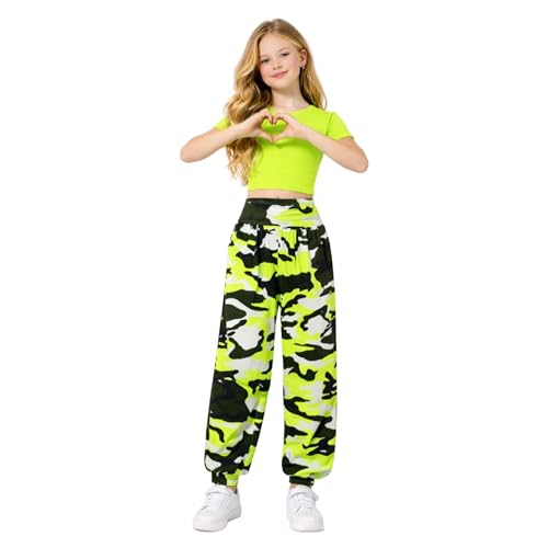 Conjunto de crop top neón para clases de baile y tardes de parque 4