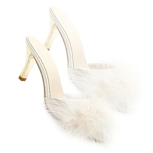 Chaussures légères anti-glisse : pantoufles moelleuses d'été à talons hauts en peluche