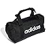 adidas Unisex Essentials Linear Duffel Bag, Black/Black/White, XS