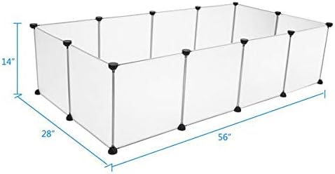 Extaum Pet Playpen, Portable Large Plastic Yard Fence Small Animals, Puppy Kennel Crate Fence Tent