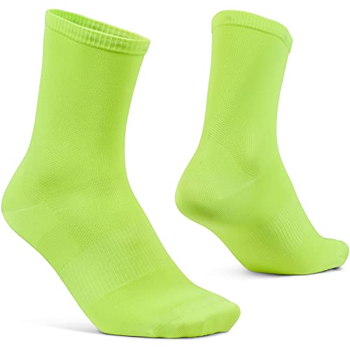 GripGrab Airflows Calze Da Ciclismo Estive Leggere Sportive Calzini Sportivi Uomo Donna Bici Da Corsa MTB Ciclismo, Giallo Fluo, S(38-41)