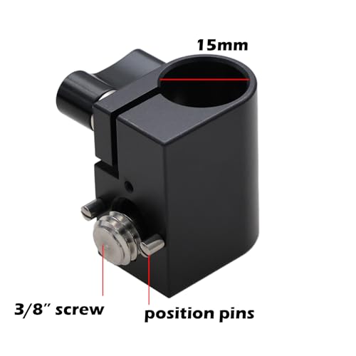Soporte de abrazadera de varilla de 15 mm HangTon con tornillo 3/8 para cine digital ARRI RED 2