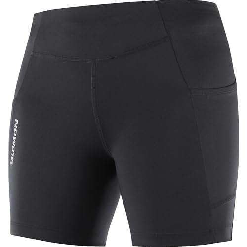 SALOMON Collant Court Cross Run Shorts, Noir Profond, XL Femme