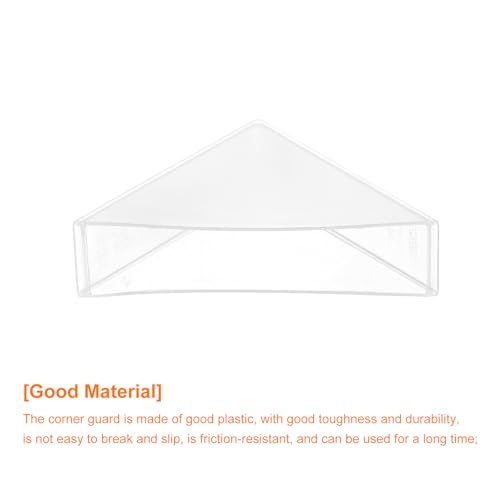 Image of uxcell 8Pcs Plastic Corner Protectors 16x70mm Right Angle Shape Glass Corner Guards Cushion for Corner Protection of Glass, Mirror, Tile, White