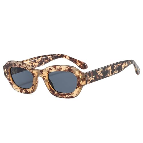 Lunettes de soleil rétro rivets LVTFCO monture carrée polygone pour homme et femme