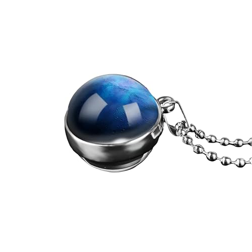 Collier système solaire argent 925 homme femme pendentif planète terre vénus saturne