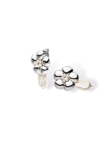 Boucles d'oreilles perle Keshi anti-allergie en acier inoxydable