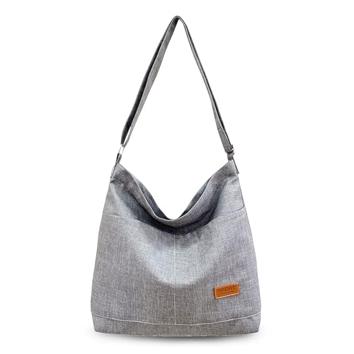 Image of COOLOME Canvas Tote Bag for Women - Crossbody, Shoulder, Travel & Beach Bag