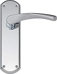 Architectural Hardware Howdens Bertelli Garda Polished Chrome Door Handles 1 Pair (Latch Door Handle Set)