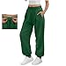OTSANT Sweatpants Women Baggy Drawstring Elastic Waist Jogger Pants Athletic Workout Jogger Sweatpants Fall Fashion Pants Army Green