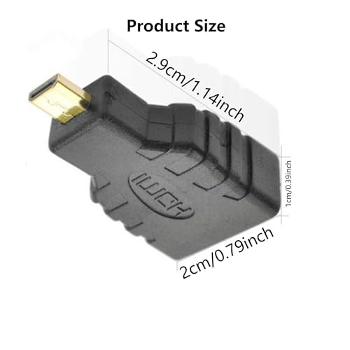 Micro adaptador HDMI macho a hembra tipo D 2 piezas miniatura 7
