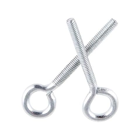 Xiedeai Hardware Tools Eye Bolt Fasteners - Carbon Steel Eyelet White Zinc Plating Eye Screw Machine Parts Closed Ring Loop Hook Screw M3 M4 M5 M6 M8 Cover