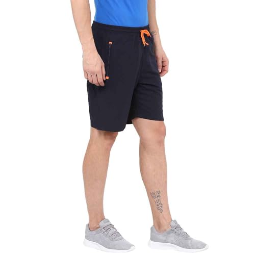 Image of Nivia Urban Peach Shorts for Men | Shorts for Gym | Sports Shorts | Running Shorts (Navy Blue /Red,2XL)