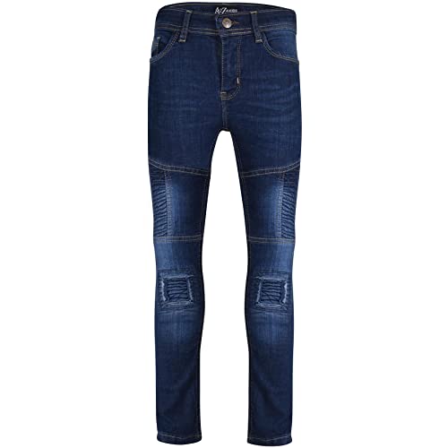 Kids Boys Skinny Ripped High Waisted Jeans for Teens Casual Classic Cotton Jeans