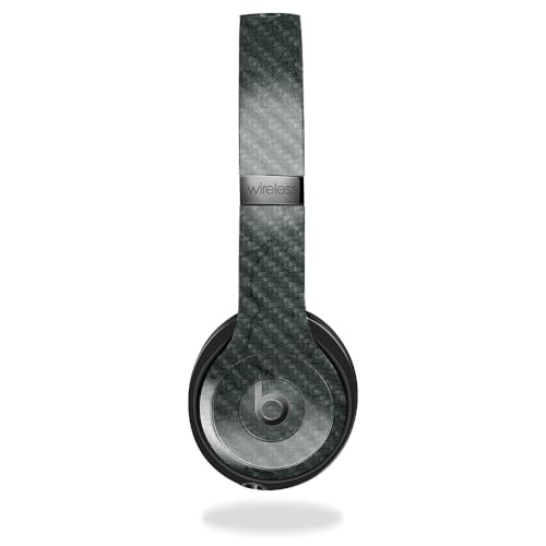 Image of Carbon Fiber Skin Compatible with Beats Solo 4 - Green Stone - Premium 3M Vinyl Protective Wrap Decal Cover - Easy to Apply | Crafted in The USA by MightySkins