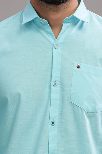 Image of Men's Cotton Linen Solid Shirt | Slim Fit Full Sleeve Casual Shirt | Lightweight | Breaethable | Stylish