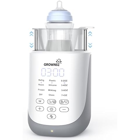 GROWNSY Bottle Warmer, 10-in-1 Fast Baby Bottle Warmer with Night Light for Breastmilk&Formula, Parent's Choice Milk Warmer with Innovative Auto-Lift Feature, Smart Accurate Control, Memory Function Cover