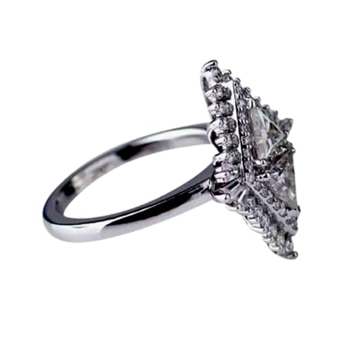 Bague moissanite argent sterling 925, alliance femme anti-ternissement durable