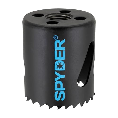 Spyder 1-3/4-inch Bi-Metal Hole Saw for Steel, Nail-Embedded Wood, and Plastics, Variable Tooth Pitch