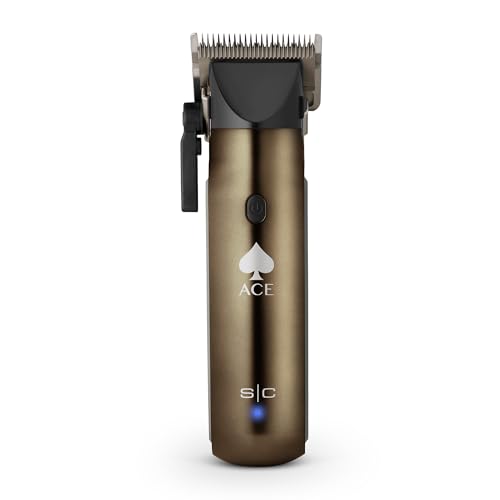Stylecraft Ace Cordless Hair Clipper 2.5 Hour Run-time 6 Blade Guards Clippers for Men and Women Lightweight Ergonomic Grip