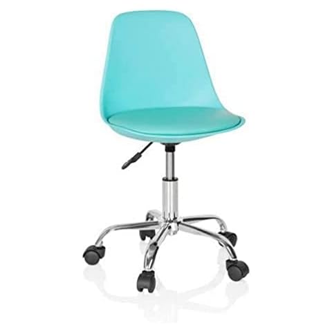 hjh OFFICE 742015 Silla Giratoria para Niños Fancy II Piel sintética Turquesa Cover