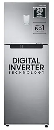 Samsung 244L 3 Star Inverter Frost Free Double Door Refrigerator (RT28T3523S8/HL, Silver, Elegant Inox, Curd Maestro, 2022 Model) at Rs. 25990
